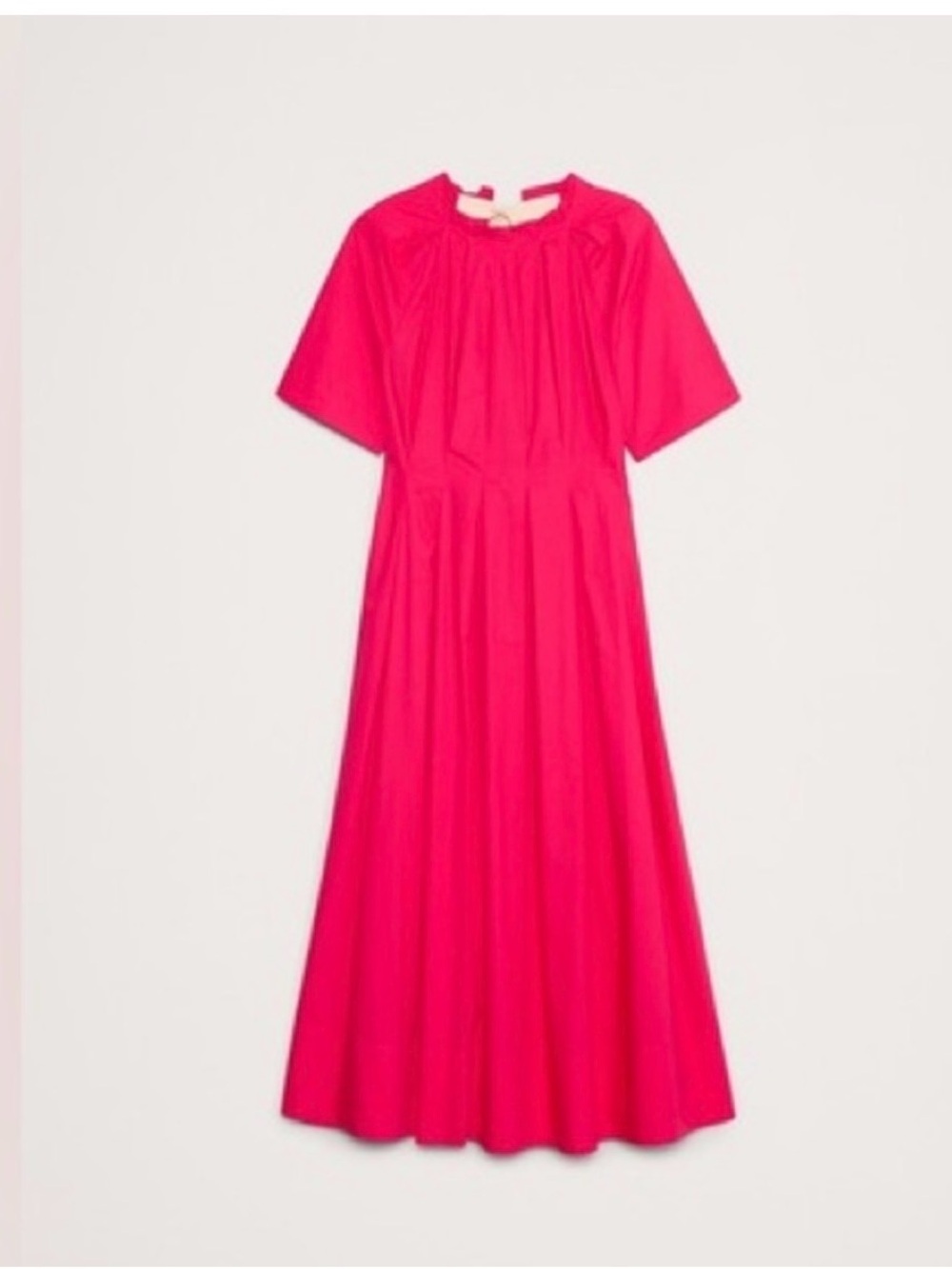 Banana Republic Coral Pink Gathered-Neck Maxi Dress - Picture 2 of 5